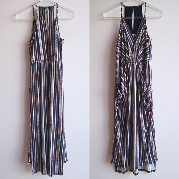 BCBGENERATION Multi-Stripe Midi Dress with Pockets - Picture 3 of 8